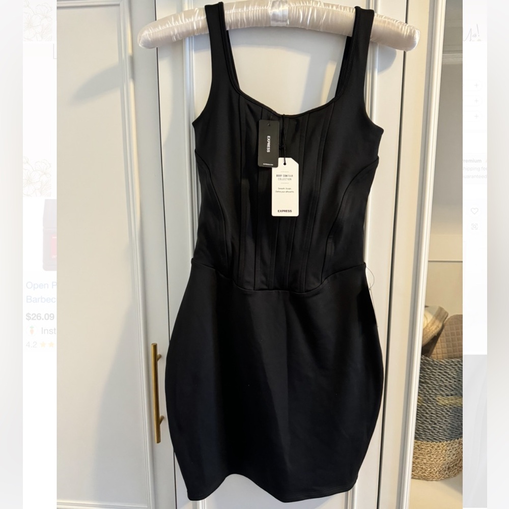 Express Elegant Black Contour Dress
